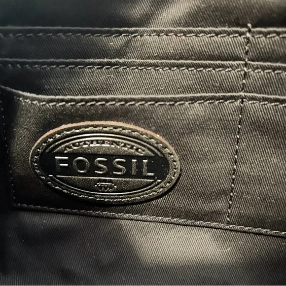 FOSSIL Women's Memoir Satchel - Leopard Print with Black Accents-NWR - Picture 7 of 12